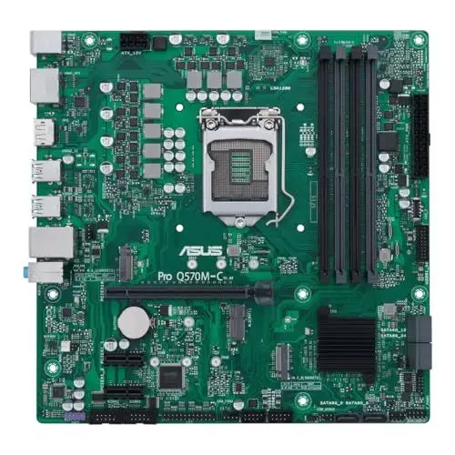 Produktbild: ASUS Pro Q570M-C/CSM Business-Mainboard Sockel Intel LGA 1200 (Micro-ATX, PCIe 4.0, DDR4 DIMM, Intel-vPro-Unterstützung, HDMI 2.0b (iGPU), DisplayPort 1.4a (iGPU), USB-A 3.1)