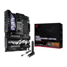 Produktbild: ASUS ROG CROSSHAIR X870E HERO Mainboard Sockel AM5 (AMD, X870E, ATX, Advanced AI PC-ready, 18+2+2 Power Stages, Dynamic OC Switcher, Core Flex, DDR5, Wi-Fi 7, M.2, PCIe 5.0)