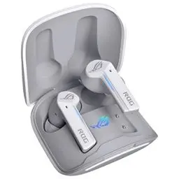 Produktbild: ASUS ROG Cetra True Wireless Moonlight White In-Ear Gaming Kopfhörer (aktive Geräuschunterdrückung (ANC), 27 Stunden Akkulaufzeit, kabelloses Laden, Touch-Steuerung, wasserdicht, weiß)