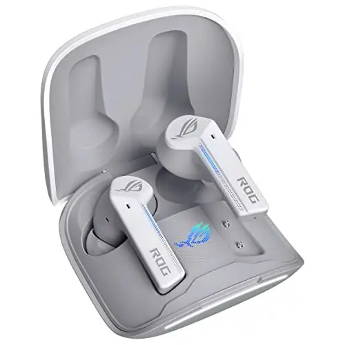 Produktbild: ASUS ROG Cetra True Wireless Moonlight White In-Ear Gaming Kopfhörer (aktive Geräuschunterdrückung (ANC), 27 Stunden Akkulaufzeit, kabelloses Laden, Touch-Steuerung, wasserdicht, weiß)