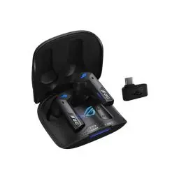 Produktbild: ASUS ROG Cetra True Wireless SpeedNova Black RGB In-Ear Gaming Kopfhörer (ROG SpeedNova Wireless-Technologie, AI-Mikrofon, Geräuschunterdrückung (ANC), 46 Std. Akkulaufzeit, kabelloses Laden, schwarz)
