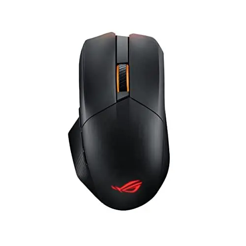Produktbild: ASUS ROG Chakram X Origin kabellose RGB Gaming Maus (ROG AimPoint-Sensor, 36.000 dpi, Polling-Rate 8000 Hz, RF 2,4 GHz / Bluetooth / kabelgebunden, 11 programmierbare Tasten, Joystick, schwarz)
