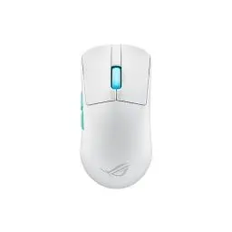 Produktbild: ASUS ROG Harpe Ace Aim Lab Edition White RGB Gaming Maus weiß (kabellos, 2,4 GHz RF, Bluetooth, USB, optischer ROG AimPoint-Sensor 36.000 dpi, ROG Micro Switches, fünf programmierbare Tasten)