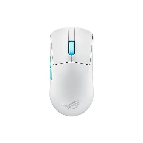 Produktbild: ASUS ROG Harpe Ace Aim Lab Edition White RGB Gaming Maus weiß (kabellos, 2,4 GHz RF, Bluetooth, USB, optischer ROG AimPoint-Sensor 36.000 dpi, ROG Micro Switches, fünf programmierbare Tasten)
