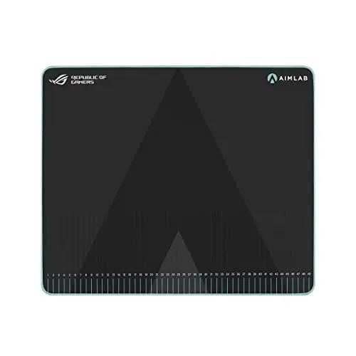 Produktbild: ASUS ROG Hone Ace Aim Lab Edition Gaming-Mauspad (mit Messmarkierungen für die ROG Aim Lab Software, wasser-, öl- und staubabweisende Oberflächenschutz-Nanobeschichtung, 3mm Gummibasis)