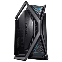 Produktbild: ASUS ROG Hyperion GR701 E-ATX RGB Gaming Gehäuse (420 mm Dual-Radiator-Unterstützung, 4x 140 mm-Lüfter, GPU-Halterung aus Metall, Aura Sync ARGB-Lüfter-Hub, 60W-Schnellladung, 2x USB-Typ-C)