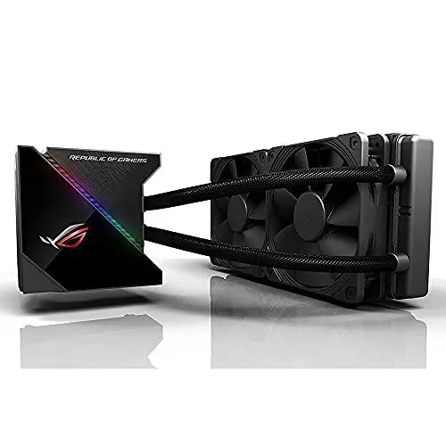 Produktbild: ASUS ROG Ryujin 240 All-in-One CPU-Wasserkühlung (1,77 Zoll OLED-Display, Aura Sync RGB, Noctua iPPC 2000 PWM 2 x 120 mm Radiatorlüfter)