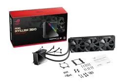Produktbild: ASUS ROG Ryujin 360 All-in-One CPU-Wasserkühlung (1,77 Zoll OLED-Display, Aura Sync RGB, Noctua iPPC 2000 PWM 3 x 120 mm Radiatorlüfter)