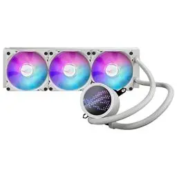 Produktbild: ASUS ROG Ryuo III 360 ARGB White Edition All-in-One-Flüssig-CPU-Kühler (3x adressierbare 120 mm Radiatorlüfter, Anime Matrix-LED-Anzeige, Intel LGA 1700, 115x, 1200 & AM4, AM5-Sockel, weiß)