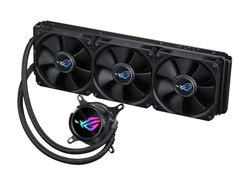 Produktbild: ASUS ROG STRIX LC III 360 All-in-One Flüssig-CPU-Wasserkühlung (ROG-Lüfter, Anti-Vibrations-Gummi, Wasserblock mit AURA Beleuchtungseffekten, kompatibel mit Intel LGA 1700, 1200, 115X, AMD AM5, AM4)