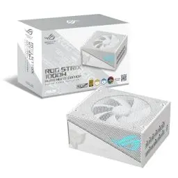 Produktbild: ASUS ROG Strix 1000G Aura White Edition vollmodulares Gaming Netzteil (1000W, Aura Sync ARGB Beleuchtung, ATX 3.0, PCIe 5.0 Ready, inkl. 16-pol. Kabel, 80+ Gold Zertifizierung,Lambda A+Zertifizierung)