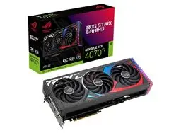Produktbild: ASUS ROG Strix GeForce RTX 4070 Ti GDDR6X OC Edition Grafikkarte (NVIDIA DLSS 3, PCIe 4.0, 12GB Speicher, 2x HDMI 2.1a, 3x DisplayPort 1.4a, ROG-STRIX-RTX4070TI-O12G-GAMING)