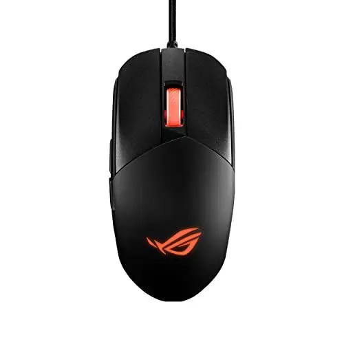 Produktbild: ASUS ROG Strix Impact III - Beidhändige Gaming-Maus, leicht, 12000 DPI, 5 programmierbare Tasten, austauschbare Schalter, Paracord-Kabel, Gaming-Maus für FPS, Schwarz
