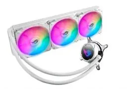Produktbild: ASUS ROG Strix LC 360 RGB White Edition All-in-One-Flüssig-CPU-Kühler (Aura Sync, 3x adressierbare ROG 120 mm RGB-Radiatorlüfter, weiß)