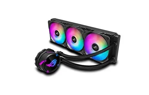 Produktbild: ASUS ROG Strix LC 360 RGB adressierbare RGB-Radiatorlüfter (3x 120 mm Lüfter, AIO Wasserkühlung, Aura Sync RGB, mit RGB Lüfte)