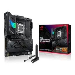 Produktbild: ASUS ROG Strix X870-F Gaming WiFi Mainboard Sockel AM5 (AMD, X870, ATX, 16+2+2 Power Stages, Dynamic OC Switcher, Core Flex, DDR5, WiFi 7, M.2, PCIe 5.0)