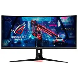Produktbild: ASUS ROG Strix XG349C - 34 Zoll UWQHD Curved Gaming Monitor - 180 Hz, 1ms GtG, G-Sync kompatibel, DisplayHDR 400, KVM Switch - Fast IPS Panel, 21:9, 3440x1440, DisplayPort, HDMI, USB-C, ergonomisch
