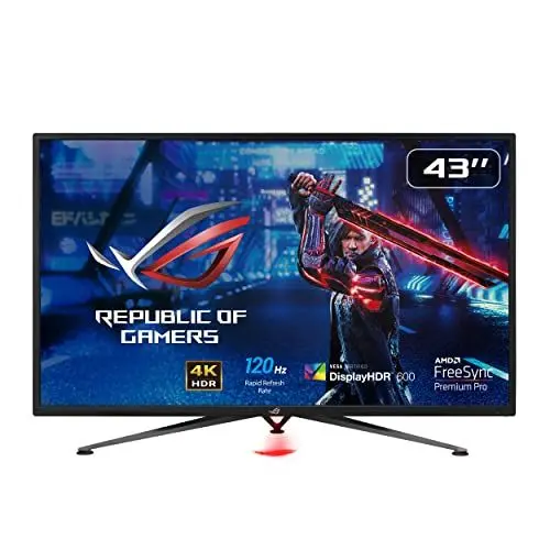 Produktbild: ASUS ROG Strix XG438QR - 42,5 Zoll 4K UHD Gaming Monitor - 120 Hz, 4ms GtG, FreeSync Premium Pro, DisplayHDR 600 - VA Panel, 16:9, 3840x2160, DisplayPort, HDMI, USB