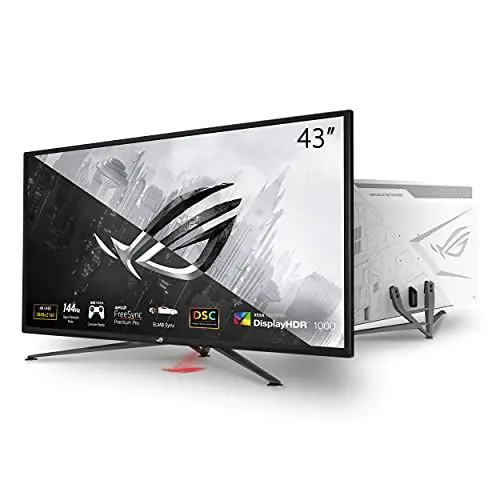 Produktbild: ASUS ROG Strix XG43UQ - 43 Zoll 4K UHD Gaming Monitor - 144 Hz, 1ms MPRT, FreeSync2 HDR, DisplayHDR 1000, DSC - VA Panel, 16:9, 3840x2160, DisplayPort, HDMI 2.1, USB