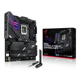 Produktbild: ASUS ROG Strix Z790-E Gaming WIFI Mainboard Sockel Intel LGA1700 (ATX, DDR5 Speicher, 5x M.2, PCIe 5.0, WiFi 6E, AI Overclocking, Aura Sync)