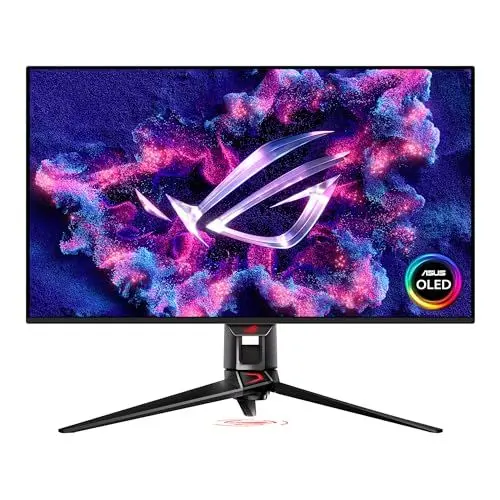 Produktbild: ASUS ROG Swift OLED PG32UCDM - 32 Zoll 4K UHD Gaming Monitor - 240 Hz, 0.03ms GtG, G-Sync, FreeSync, AdaptiveSync, 10-bit, DisplayHDR 400, QD - 16:9, 3840x2160, DP 1.4, HDMI 2.1, 90W USB-C, USB-Hub