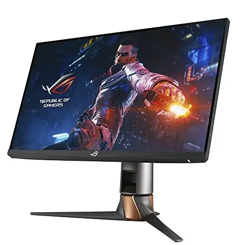 Produktbild: ASUS ROG Swift PG259QNR | 24.5 Zoll Full HD Gaming Monitor | 360 Hz, 1ms GtG, G-Sync kompatibel, Reflex Analyzer, HDR 10 | Fast-IPS Panel, 16:9, 1920x1080, DisplayPort, HDMI, USB-Hub, ergonomisch