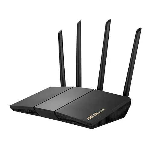 Produktbild: ASUS RT-AX57 AX3000 AiMesh Dual Band WLAN kombinierbarer Router (Tethering als 4G und 5G Router-Ersatz, WiFi 6, 1024-QAM, AiProtection, MU-MIMO, OFDMA, App-Steuerung)