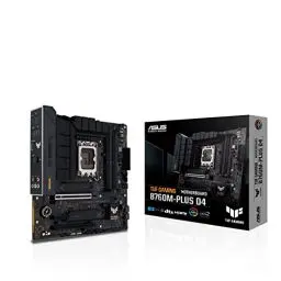 Produktbild: ASUS TUF GAMING B760M-PLUS D4 Mainboard Sockel Intel LGA 1700 (Intel B760, mATX, DDR4 Speicher, PCIe 5.0, 2x M.2, Thunderbolt 4, Aura Sync)