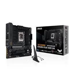 Produktbild: ASUS TUF GAMING B760M-PLUS WIFI D4 Mainboard Sockel Intel LGA 1700 (Intel B760, DDR4 Speicher, PCIe 5.0, 2x M.2, USB Gen 2x2 -Type-C, USB 3.2 Gen 1 Type -C, SATA 6, Thunderbolt 4, Aura Sync)