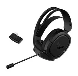 Produktbild: ASUS TUF GAMING H1 Wireless Headset (kabellos, 7.1-Surround-Sound, leichtes, komfortables Design, Kompatibilität mit PCs, PlayStation 5, Nintendo Switch und XBOX), Schwarz