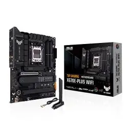 Produktbild: ASUS TUF GAMING X670E-PLUS WIFI Mainboard Sockel AMD AM5 (Ryzen 7000, ATX, PCIe 5.0, DDR5-Speicher, 4x M.2, WiFi 6E, USB 3.2 Gen 2x2 Typ-C, Aura Sync)