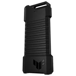 Produktbild: ASUS TUF Gaming A1 (ESD-T1A) SSD Gehäuse (USB-C 3.2 Gen 2x1, duale M.2 NVMe PCIe- und SATA-Schnittstellen, M.2 Q-Latch für einfache Installation, PS5 und Xbox-Unterstützung)