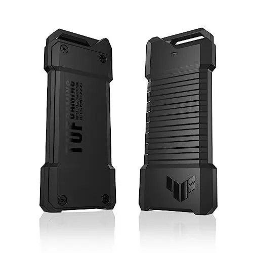 Produktbild: ASUS TUF Gaming AS1000 USB-C 3.2 Gen 2x1 tragbare M.2 NVMe PCIe SSD (1 TB, MIL-STD-810H Fallschutz, IP68 Wasser- und Staubschutz, NTI Backup Now EZ, PS5 + Xbox Unterstützung)