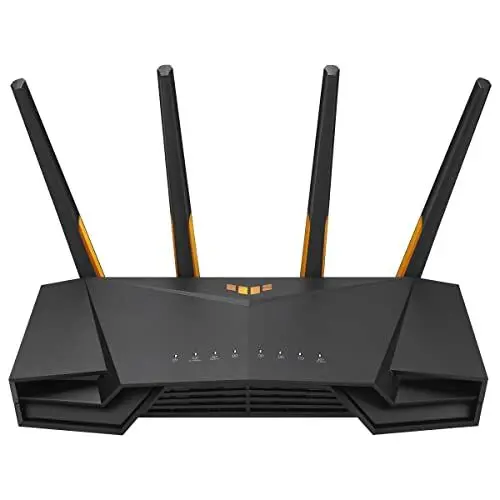 Produktbild: ASUS TUF Gaming AX4200 Dual Band WiFi 6 Gaming kombinierbarer Router (Tethering als 4G und 5G Router-Ersatz, WiFi 6, bis zu 4200 Mbit/s, Mobile Game Mode, 2,5Gbit/s Port, AiMesh, AiProtection Pro)