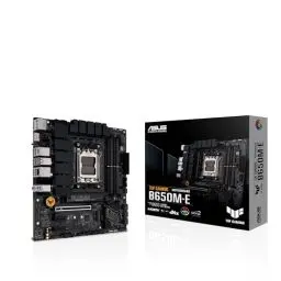 Produktbild: ASUS TUF Gaming B650M-E AMD mATX Mainboard 8+2 DrMOS DDR5, PCIe 5.0, 2 M.2 Steckplätze, Ethernet Realtek 2.5 GB, 2 DisplayPort, HDMI, USB Type-C, bidirektionale AI-Rauschunterdrückung und Aura Sync