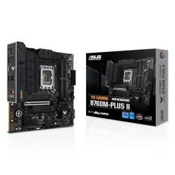Produktbild: ASUS TUF Gaming B760M-PLUS II Mainboard Intel B760 LGA 1700 mATX (PCIe 5.0, M.2 4.0, DDR5, 2,5 GB Ethernet, DP, HDMI, SATA 6 Gbit/s, USB Typ-C, Thunderbolt (USB4), Aura Sync