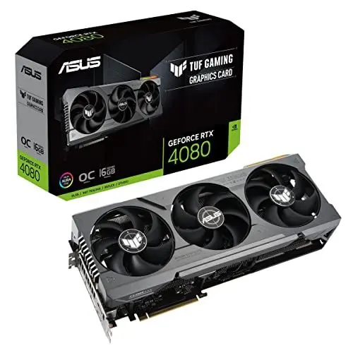 Produktbild: ASUS TUF GeForce RTX 3080 10 GB V2 OC Edition Gaming Grafikkarte (LHR (Lite Hash Rate), PCIe 4.0, DLSS, Raytracing, GDDR6X Speicher, 2x HDMI 2.1, 3x DisplayPort 1.4a, TUF-RTX3080-O10G-V2-GAMING)