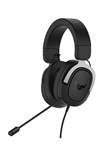 Produktbild: ASUS TUF Gaming H3 Headset (kabelgebunden, virtueller 7.1-Surround-Sound, geeignet für für PC, PS4, Xbox One und Nintendo Switch) schwarz / silber