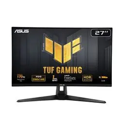 Produktbild: ASUS TUF Gaming VG27AQA1A - 27 Zoll WQHD Monitor - 170 Hz, 1ms MPRT, FreeSync Premium, HDR 10 - VA Panel, 16:9, 2560x1440, DisplayPort, HDMI, Speaker, Schwarz
