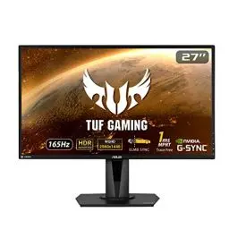 Produktbild: ASUS TUF Gaming VG27AQZ - 27 Zoll WQHD Monitor - 165 Hz, 1ms MPRT, G-Sync kompatibel, HDR 10 - IPS Panel, 16:9, 2560x1440, DisplayPort, HDMI, ergonomisch