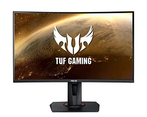 Produktbild: ASUS TUF Gaming VG27VQ - 27 Zoll Full HD Curved Monitor - 165 Hz, 1ms MPRT, FreeSync Premium - VA Panel, 16:9, 1920x1080, DisplayPort, HDMI, DVI, Schwarz