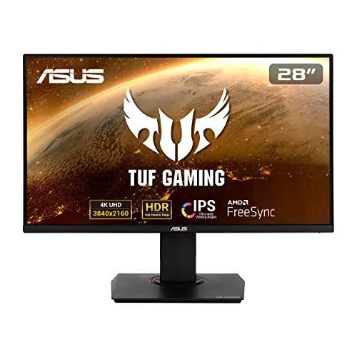 Produktbild: ASUS TUF Gaming VG289Q - 28 Zoll UHD 4K Monitor - 60 Hz, 5ms GtG, FreeSync, HDR 10 - IPS Panel, 16:9, 3840x2160, DisplayPort, HDMI, ergonomisch