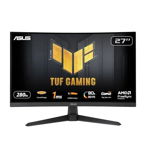 Produktbild: ASUS TUF Gaming VG32VQ1BR - 31,5 Zoll WQHD Curved Monitor - 165 Hz, 1ms MPRT, FreeSync Premium, HDR 10 - VA Panel, 16:9, 2560x1440, DisplayPort, HDMI