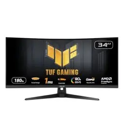 Produktbild: ASUS TUF Gaming VG34VQ3B - 34 Zoll UWQHD Curved Monitor - 180 Hz, 1ms MPRT, FreeSync, ELMB, DisplayHDR 400 - VA Panel, 21:9, 3440x1440, DisplayPort, HDMI, USB, ergonomisch, Speaker