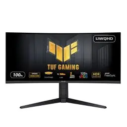 Produktbild: ASUS TUF Gaming VG34VQEL1A - 34 Zoll UWQHD Curved Monitor - 100 Hz, 1ms MPRT, FreeSync, HDR 10 - VA Panel, 21:9, 3440x1440, DisplayPort, HDMI, USB, ergonomisch, Schwarz