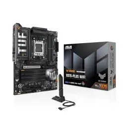 Produktbild: ASUS TUF Gaming X870-PLUS WiFi Mainboard Sockel AM5 (AMD, ATX, PCIe 5.0, DDR5, 16+2+1 Power Stages, 4X M.2, WiFi 7, 2,5Gb Ethernet, USB4, HDMI)