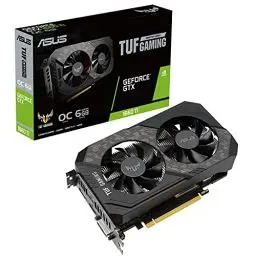 Produktbild: ASUS TUF NVIDIA GeForce GTX 1660 TI 6G OC Edition Gaming Grafikkarte (PCIe 3.0, 6GB GDDR6 Speicher, HDMI 2.0b, DIsplayPort 1.4, Nvidia Turing, TUF-GTX1660TI-O6G-Evo-Gaming) Schwarz