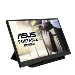 Produktbild: ASUS ZenScreen MB165B - 15,6 Zoll tragbarer USB Monitor - HD 1366x768, Autorotation, leichtes Design, Smartcase, Stativ Sockel - TN Panel, 16:9, entspiegelt, schwarz