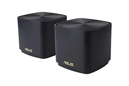 Produktbild: ASUS ZenWiFi XD4 Plus 2er Set AX1800 Whole-Home Mesh WiFi 6 System kombinierbarer Router (bis zu 306m² Abdeckung, AiMesh, AiProtection, Wandbefestigung, App Steuerung) schwarz