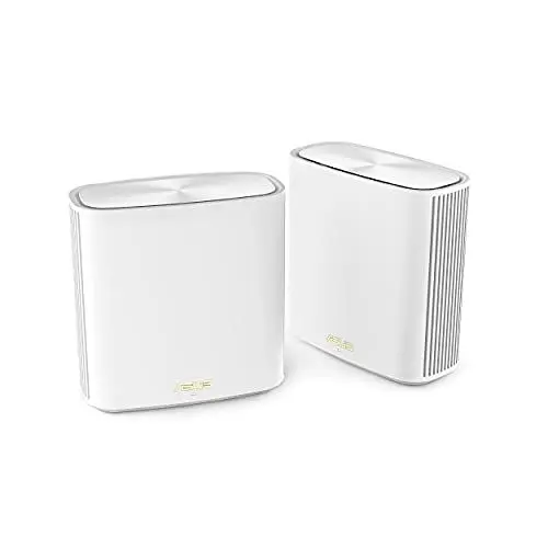 Produktbild: ASUS ZenWiFi XD6 AX5400 2er Set Weiß kombinierbarer Router (AX5400 Whole-Home Dual-Band Mesh WiFi 6 System, Abdeckung von bis zu 500qm / 4+ Räumen, einfache Einrichtung per App, AiProtection Pro)